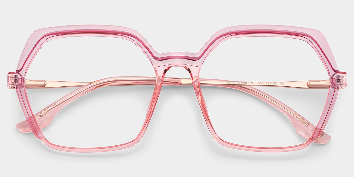 Waldron Geometric Pink Glasses1