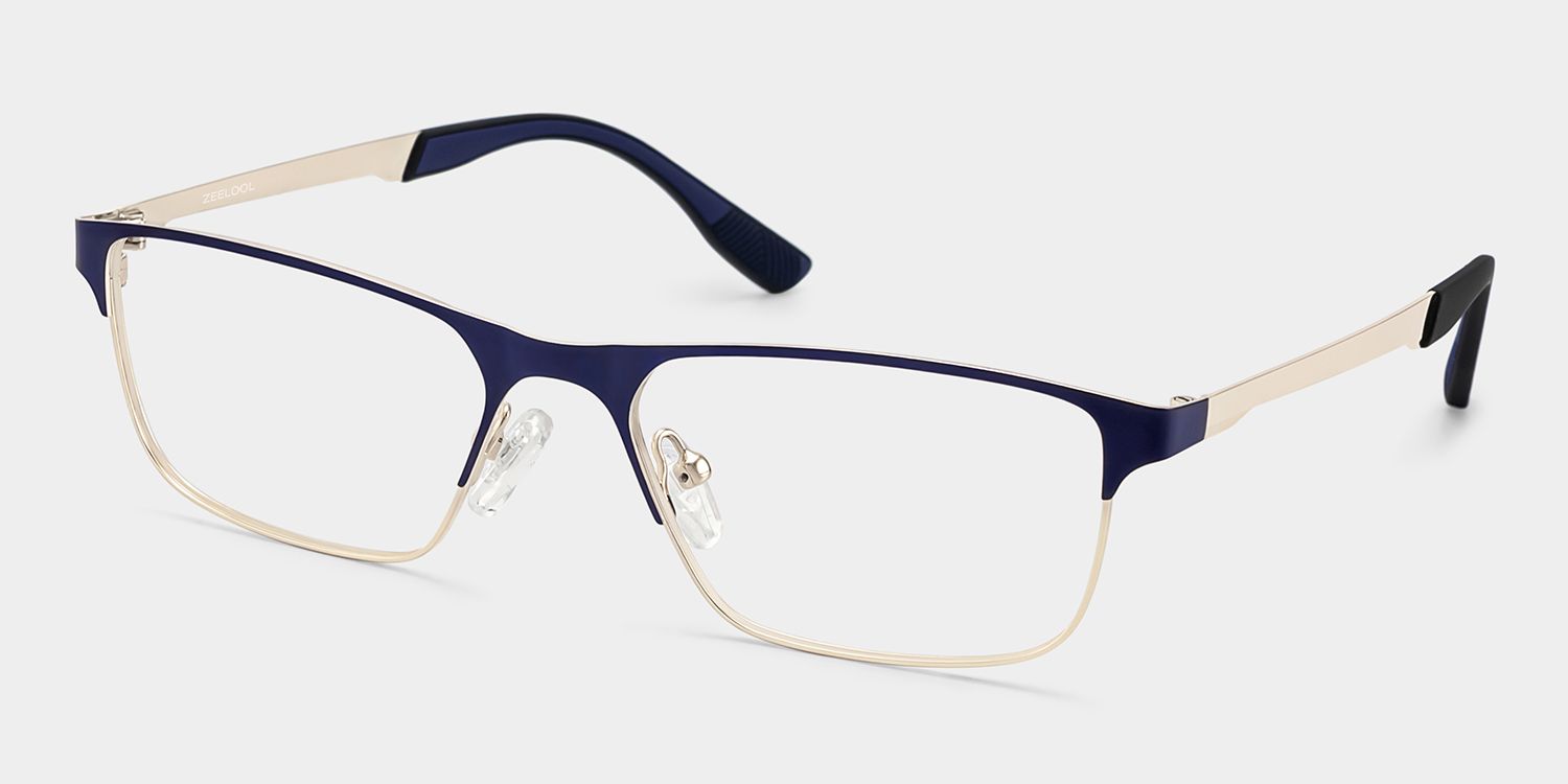 Kellen Browline Blue Eyeglass Frame Design for Men | ZEELOOL3