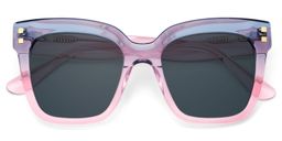 Minguela Square Gray Pink Sunglasses1