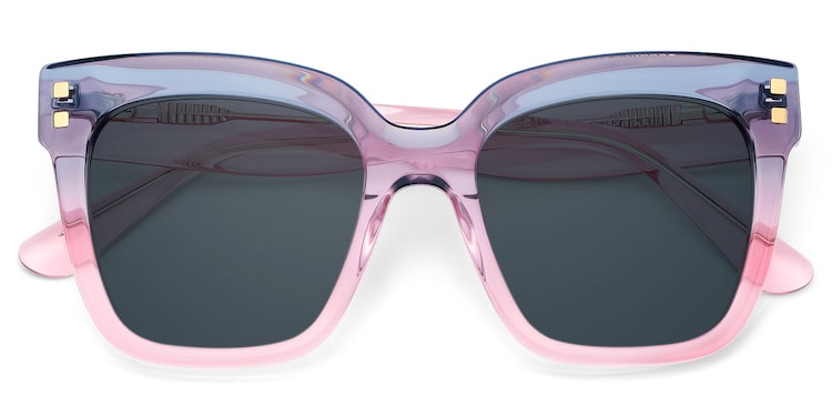 Minguela Square Gray Pink Sunglasses