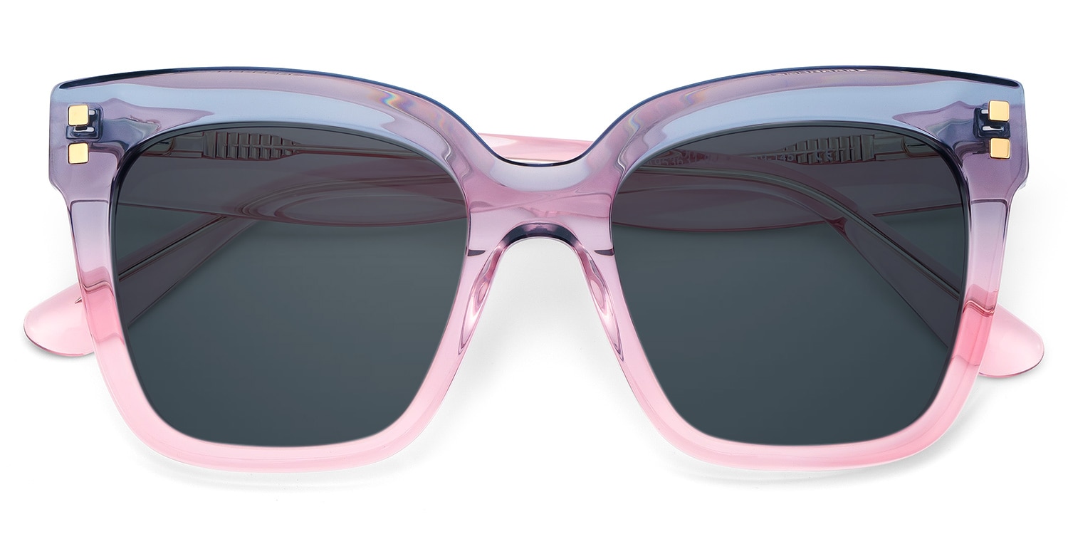 Minguela Square Gray Pink Sunglasses