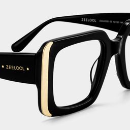 Jesse Black Rectangle Glasses4