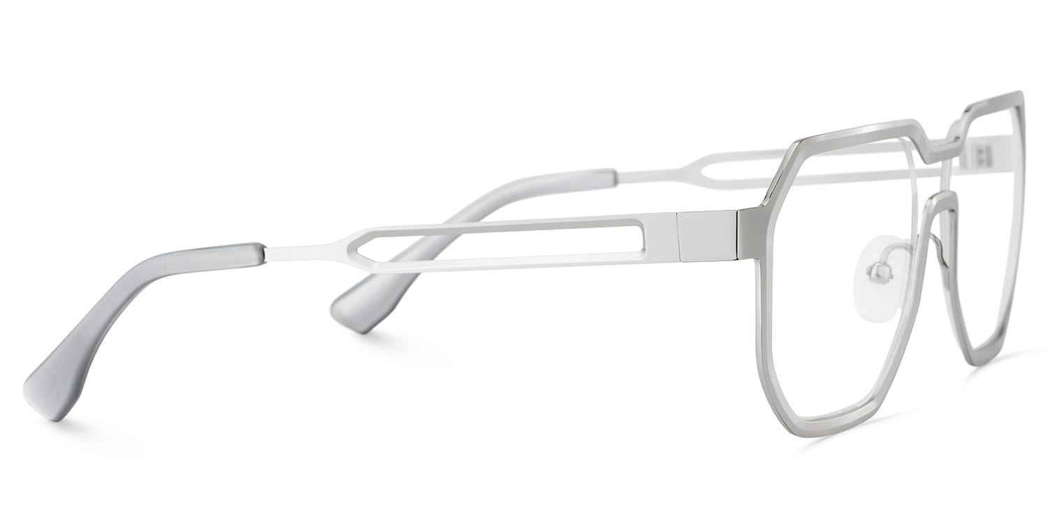 Hype Geometric Silver Glasses5
