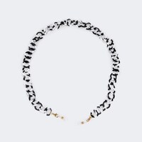 Stylish Premium Black-White Ring Eyeglasses Chain1