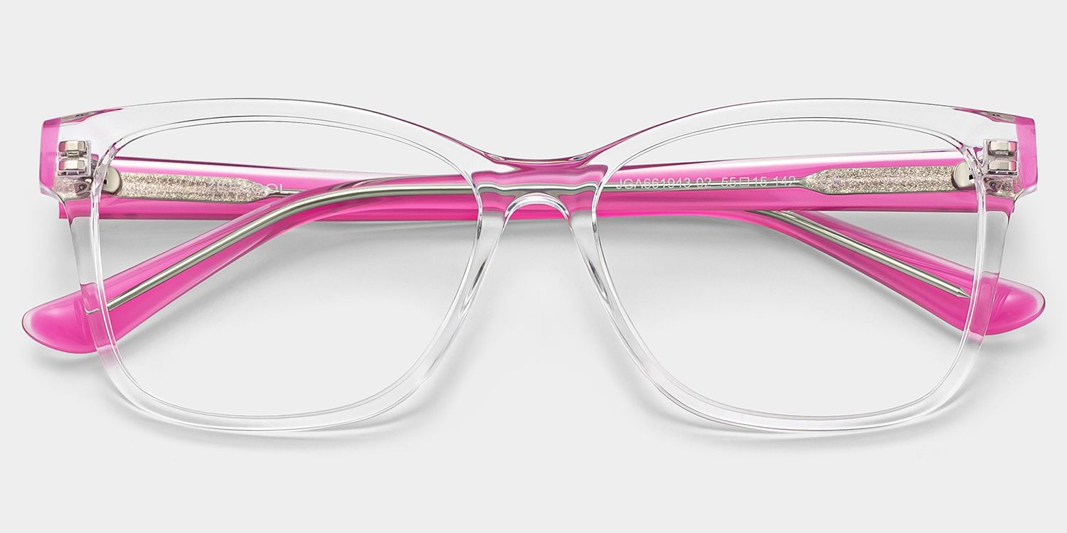 Eva Rectangle Clear Color Frame Glasses | ZEELOOL2