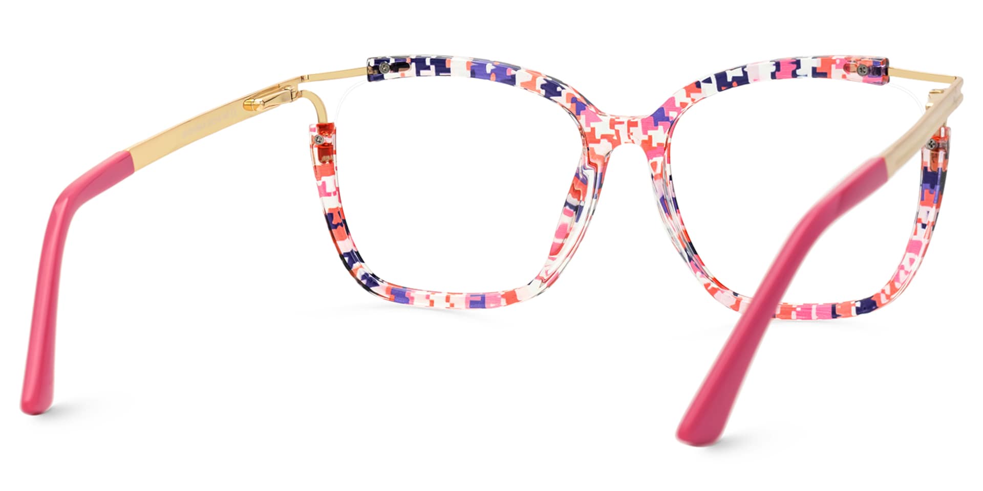 Spring hinges Sidibe Eyeglasses, Sidibe Pink Glasses -Zeelool3