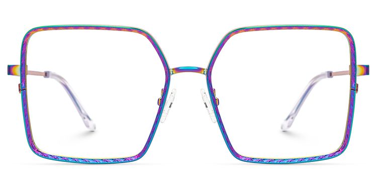 Toure Square Iridescent Glasses