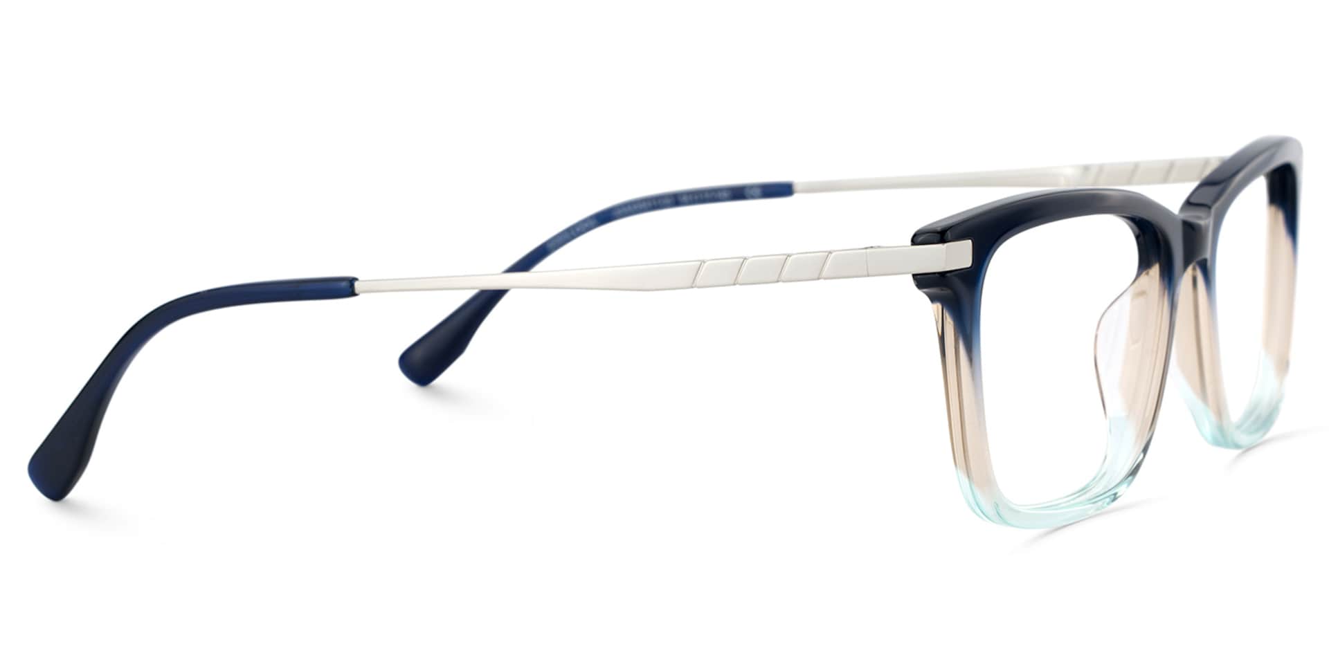 Zane Rectangle Blue Color Frame Glasses for Men | Zeelool3
