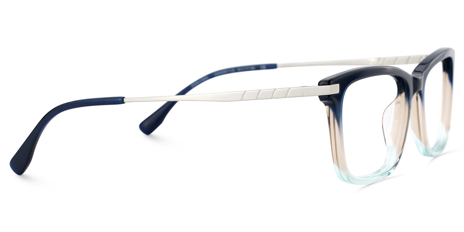 Zane Rectangle Blue Glasses3