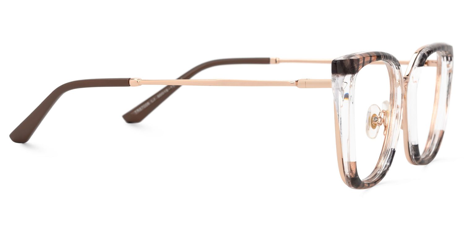Martins TR90 Rectangle Brown Frame Glasses | Zeelool2