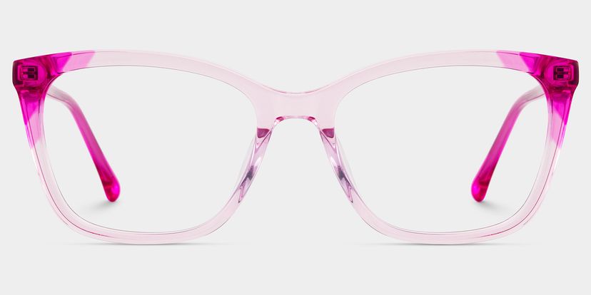Juno Rectangle Pink Glasses