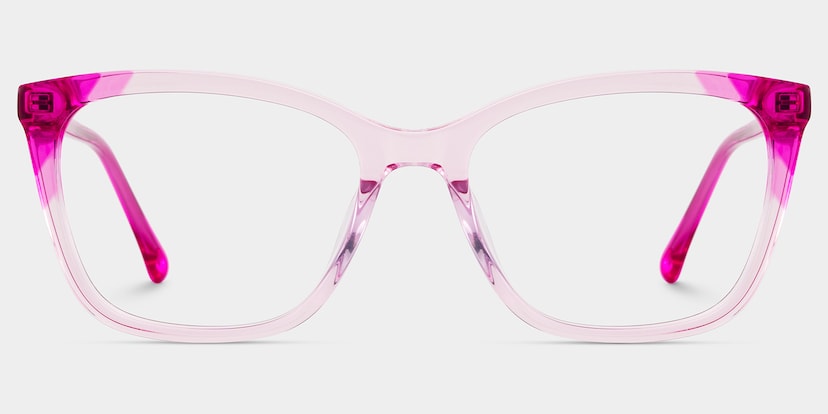 Juno Rectangle Pink Glasses