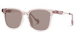 Chloe Square Pink Clear Glasses2