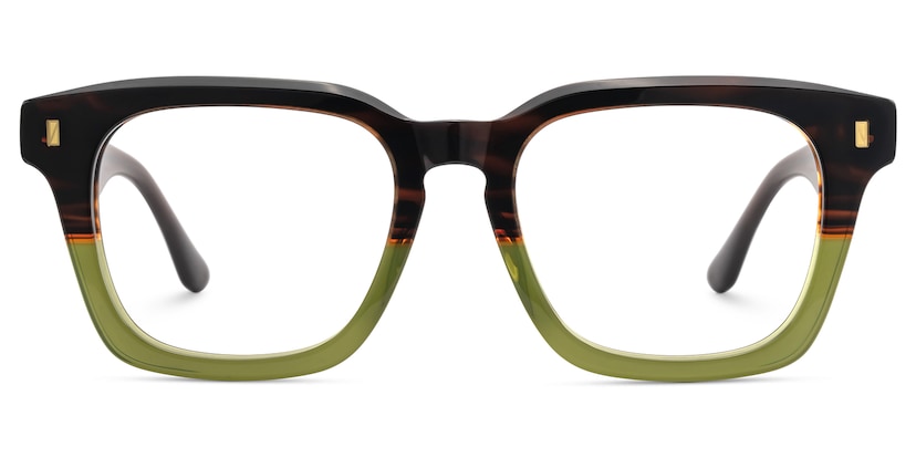 Marleni Square Brown Green Glasses