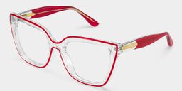 Mirta Square Red Glasses2