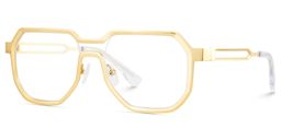 Hype Geometric Gold Glasses4