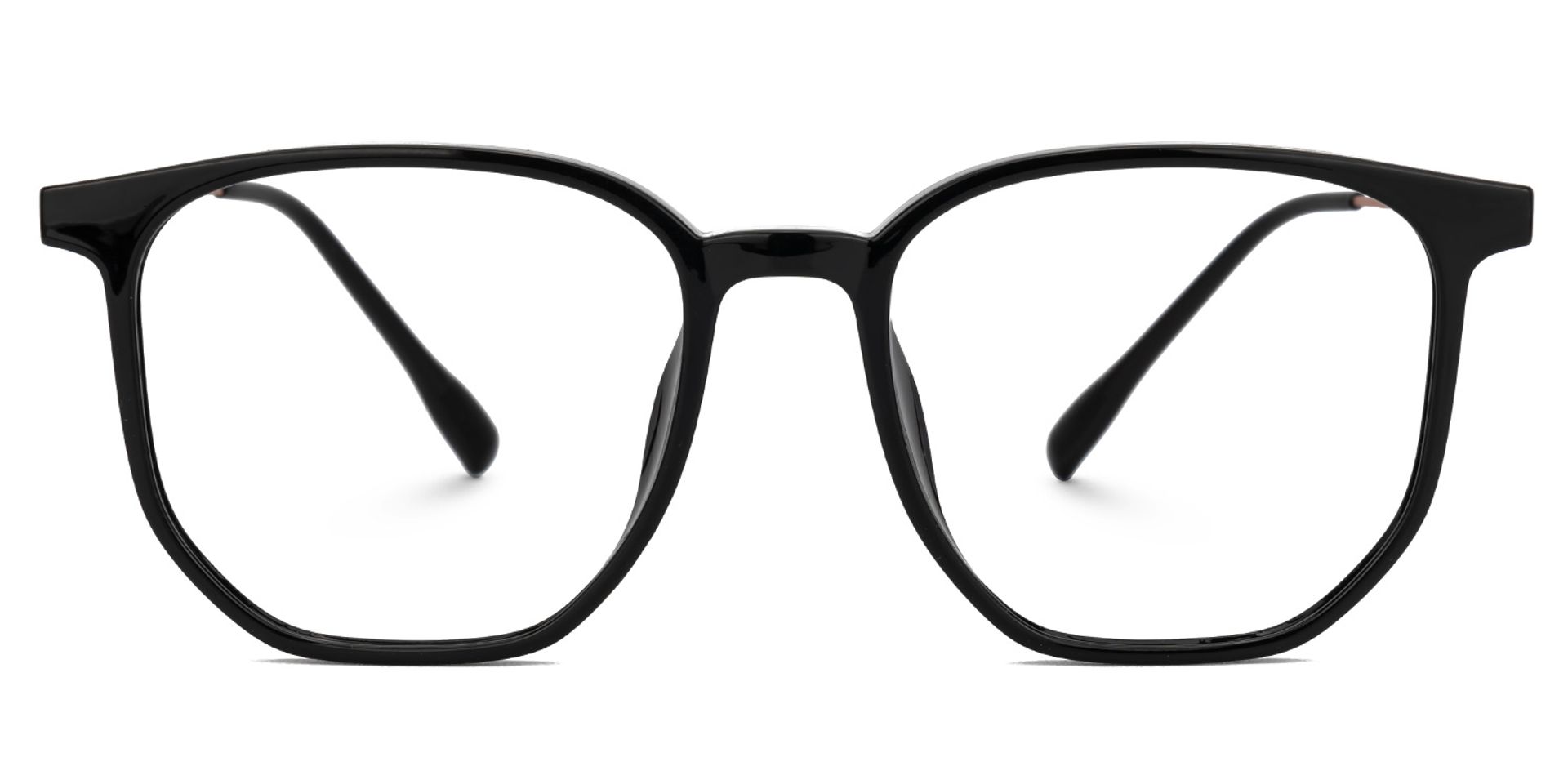 Bianca Mixed-Materials Geometric Black Frame Glasses | Zeelool0