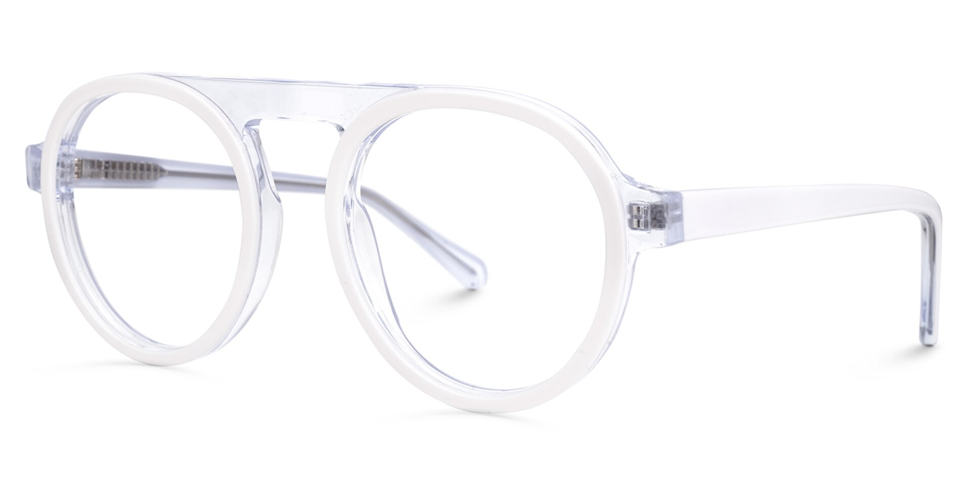 Aviator Gallardo White Glasses for Sale -Zeelool Glasses1
