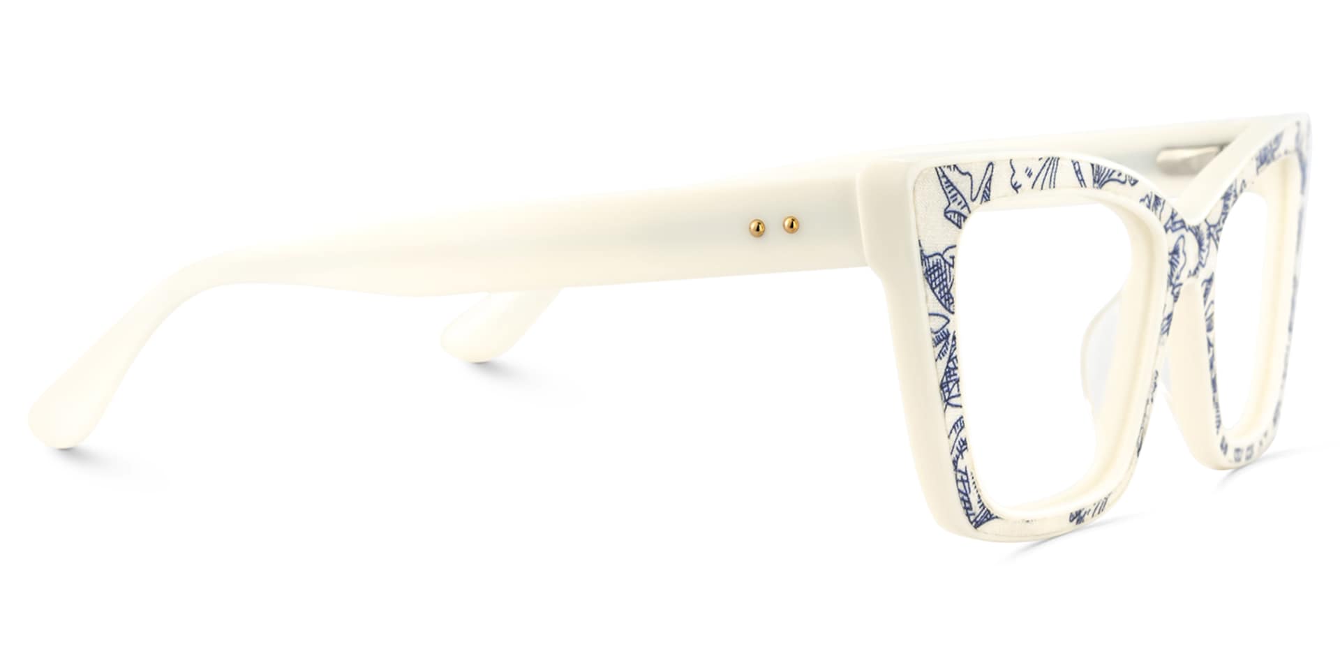 Blue Pattern Frame Glasses - Mcnatt on Sale | Zeelool4