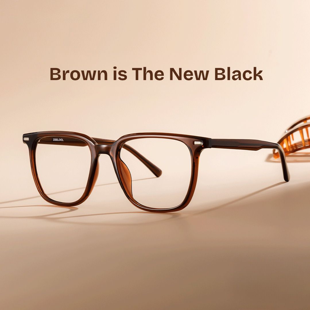 Eliza Square Dark Brown Glasses Frames for Women | ZEELOOL0