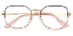 Levi Grey Pink Geometric Glasses2