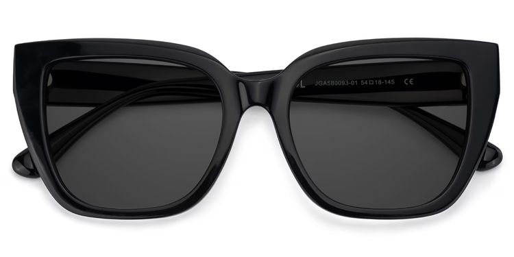 Tamarrah Cateye Black Sunglasses