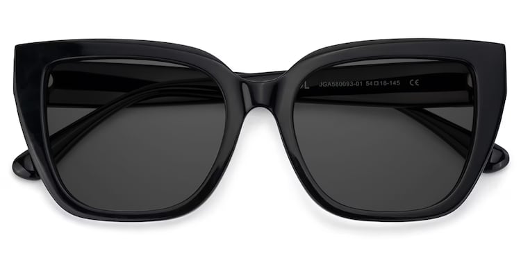 Tamarrah Cateye Black Sunglasses