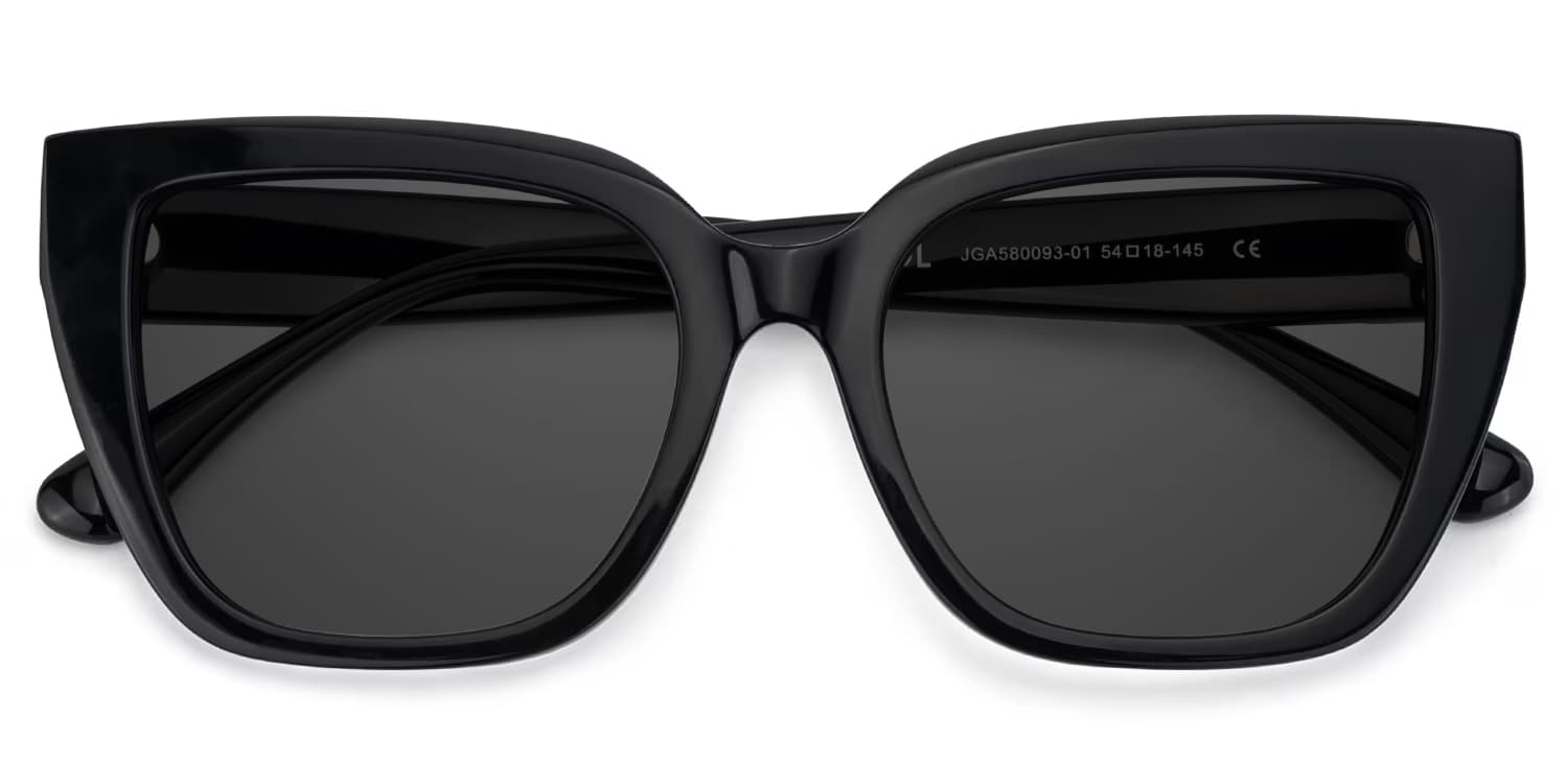 Tamarrah Cateye Black Sunglasses