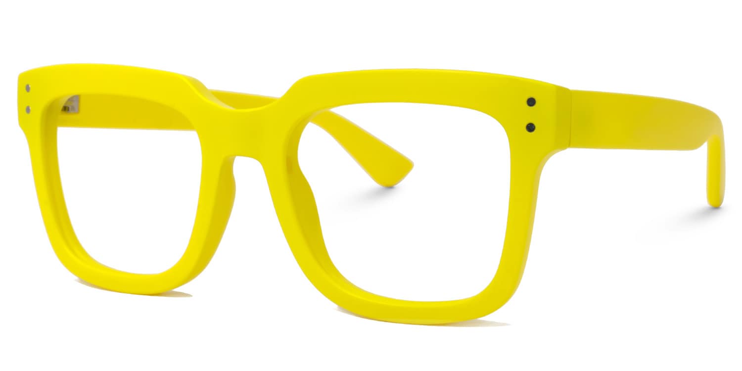 Liizbeett Square Yellow Glasses3