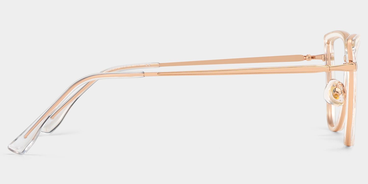 Cat eye Clear Eyeglasses- Sloane Mixed Frame Glasses4