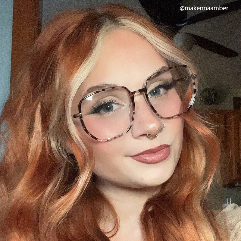 Brown Tortoise Glasses With Geometric Shape5