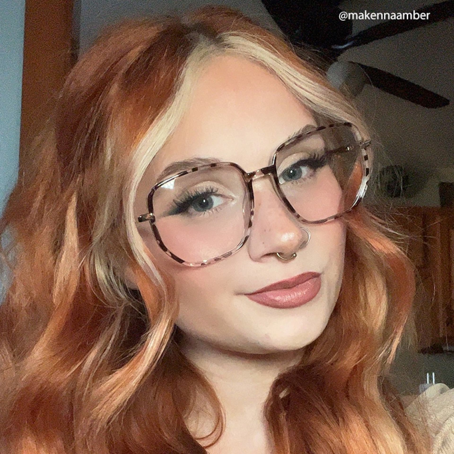 Brown Tortoise Glasses With Geometric Shape5