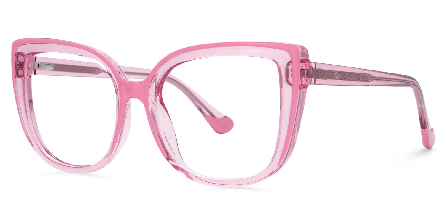 Cateye Pink Frame Blue Light Blocking Glasses2