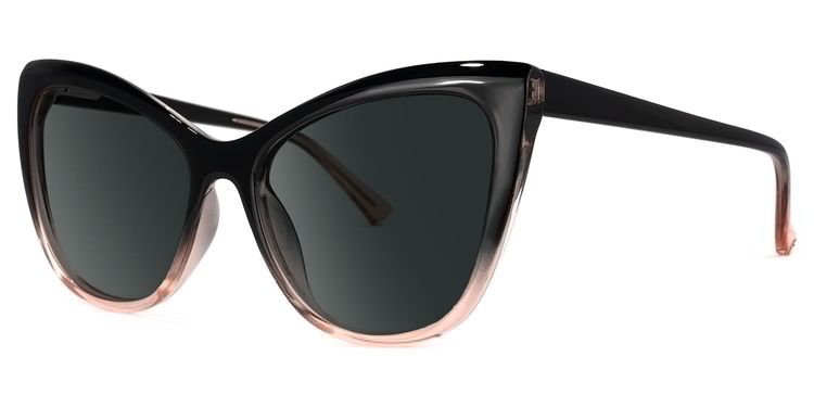 Shelby Black-Pink Cat eye Sunglasses