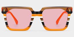 Laguer Orange Rectangle Sunglasses0