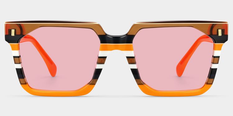 Laguer Orange Rectangle Sunglasses