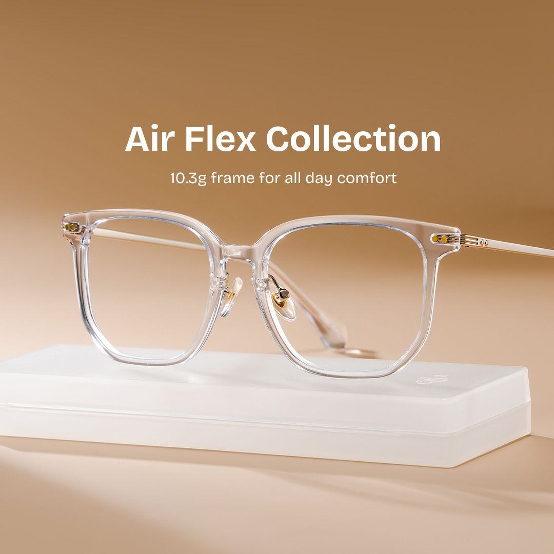 Eve Rectangle Thick Frame Glasses with Clear Color | ZEELOOL0