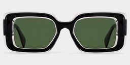 Eira Rectangle Black Polarized Sunglasses0