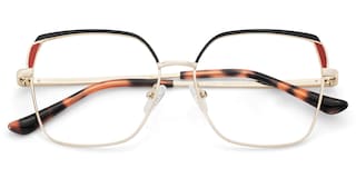 Shayla Square Black Red Glasses2