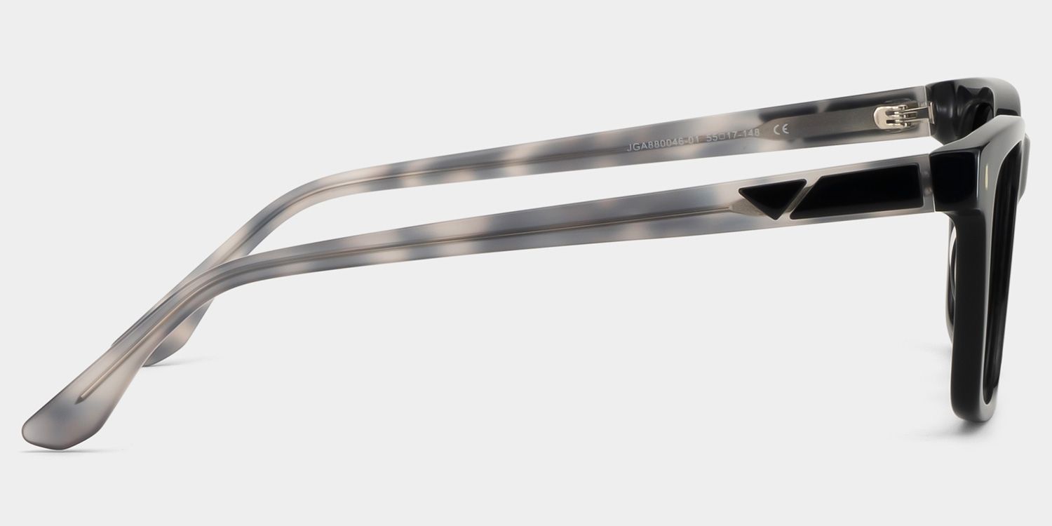 Rectangle Black Eyeglasses- Travis Acetate Frame Glasses3