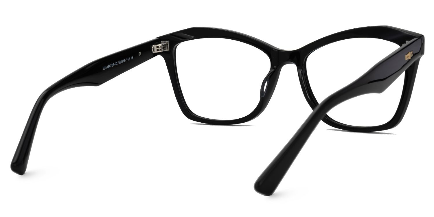 Black Acetate Butterfly Eyeglasses- Angelee3