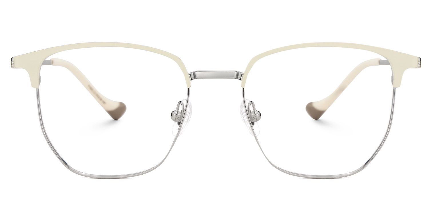 White Browline Glasses With High-quality Material1