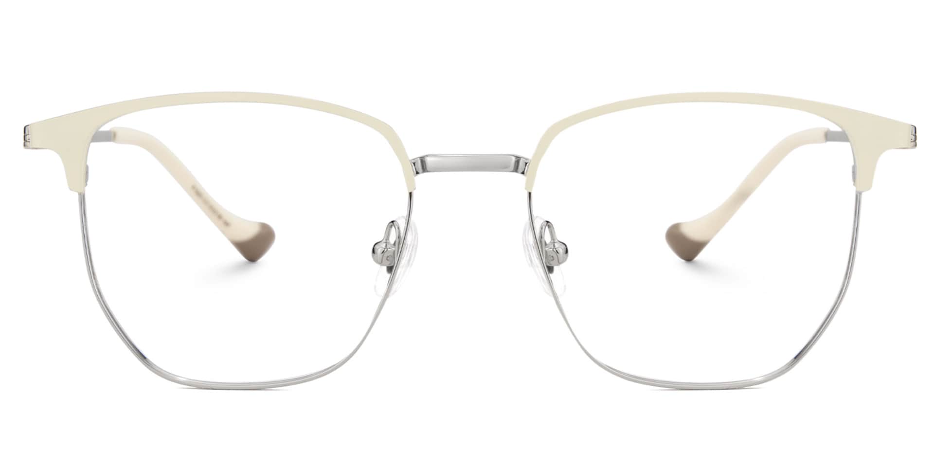 White Browline Glasses With High-quality Material1