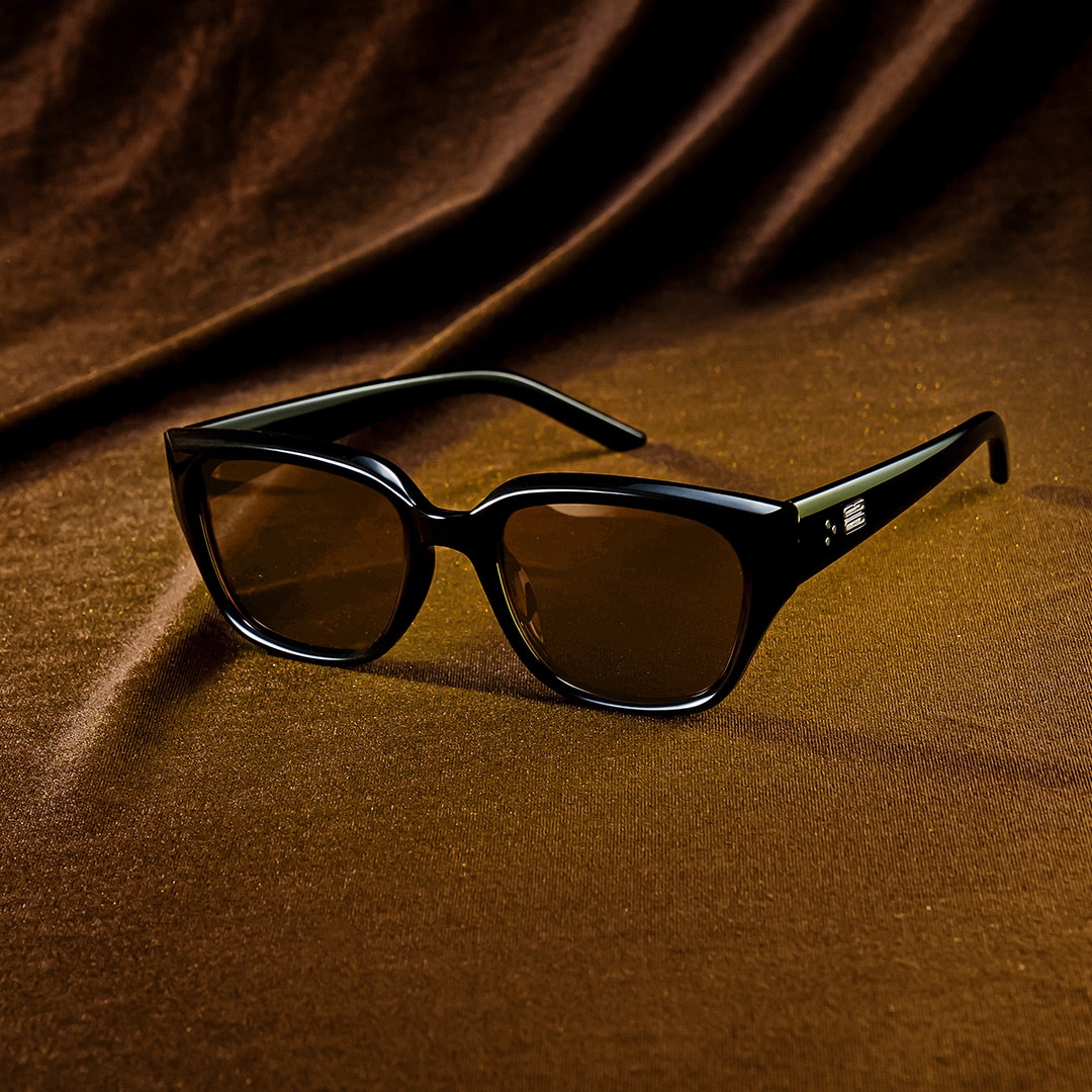 Serene Cat Eye Black Crystal Polarized Sunglasses