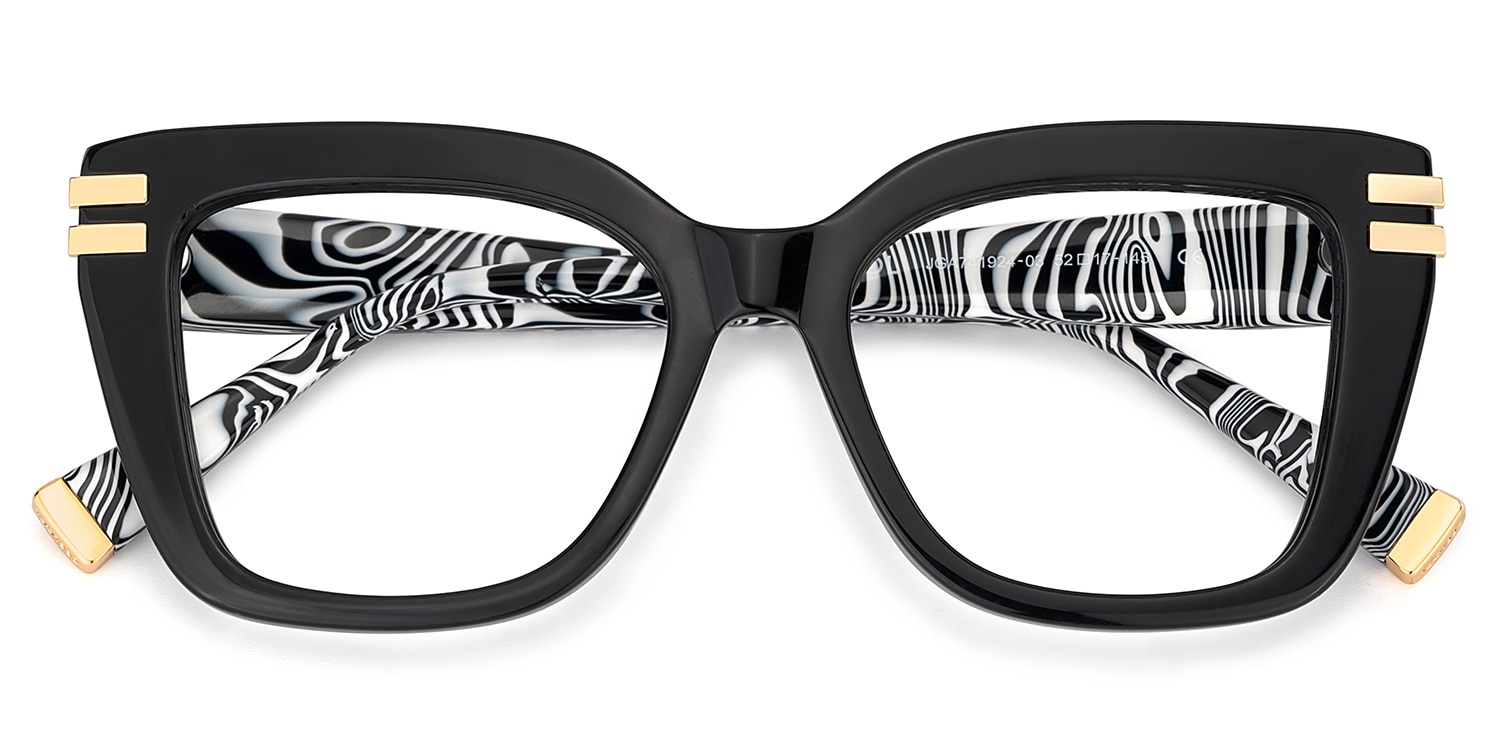 Black Glasses with Square Frames2