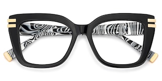 Cardozo Square Black Glasses2