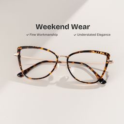 Sloane Cat-Eye Tortoise Glasses0