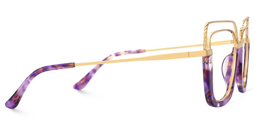Purple Tortoiseshell Glasses Ornella Cateye Frame  display picture 1