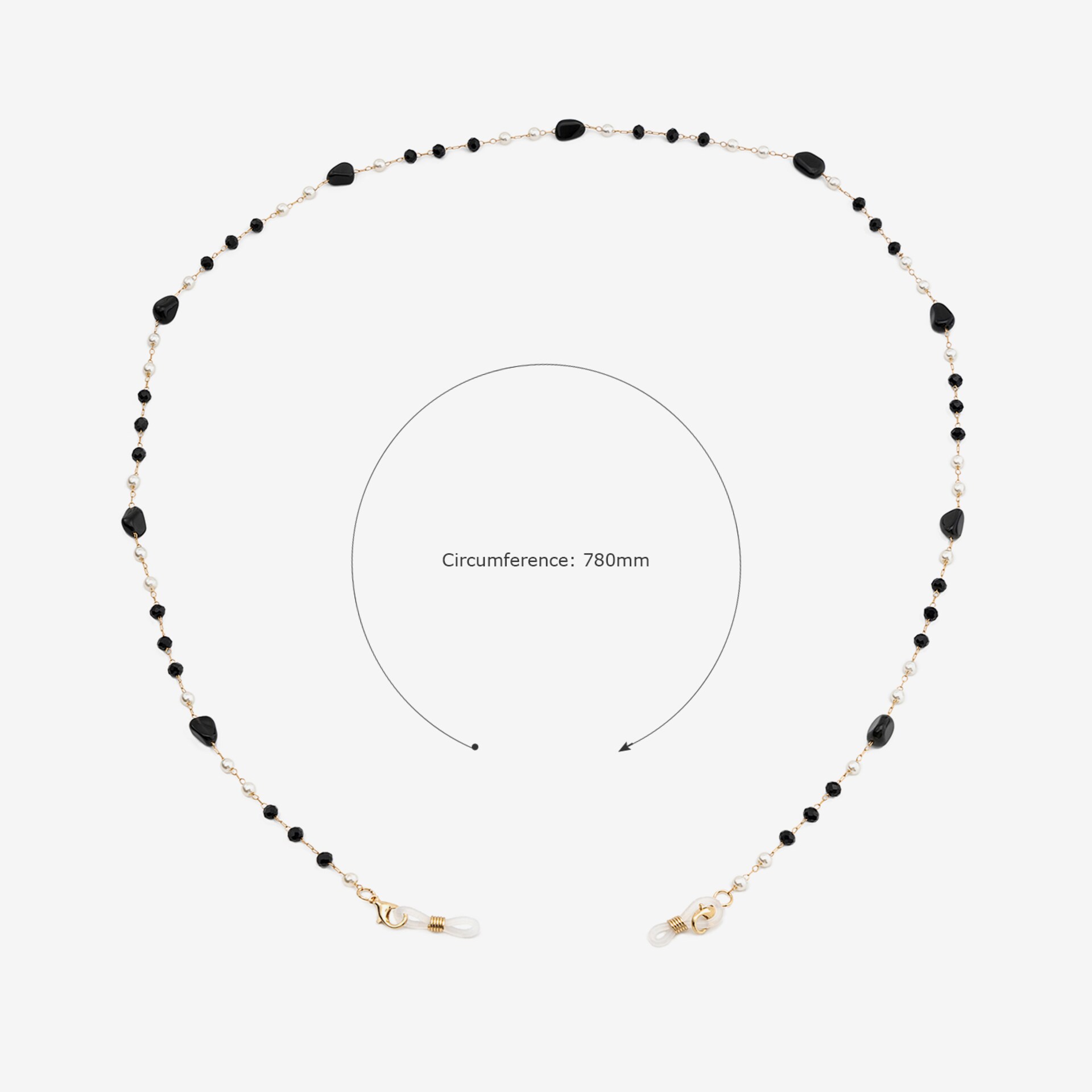 Eyeglasses Chains Accessories For Glasses in Black White Color2