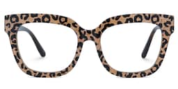 Yaniska Square Leopard Glasses0